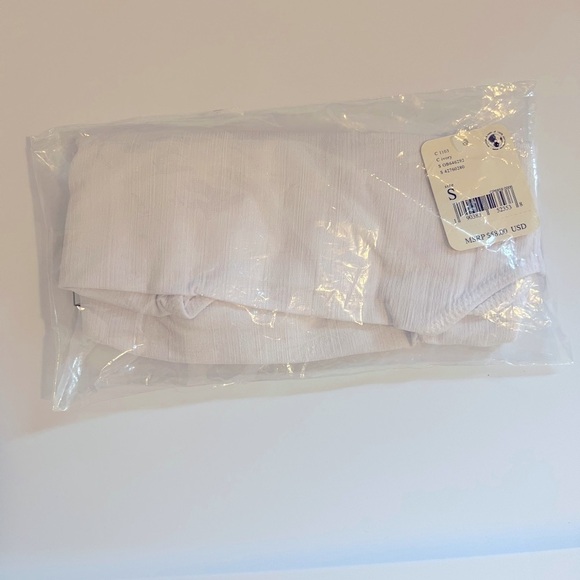 Free People Pippa V-Wire Bodysuit Ivory White Size Small NWT - Picture 6 of 8